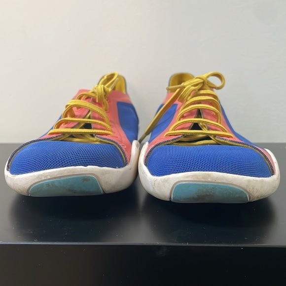 Camper Noshu sneaker mesh Lycra lace up shoe pink blue yellow laces sz 7.5 (38) - Picture 10 of 12